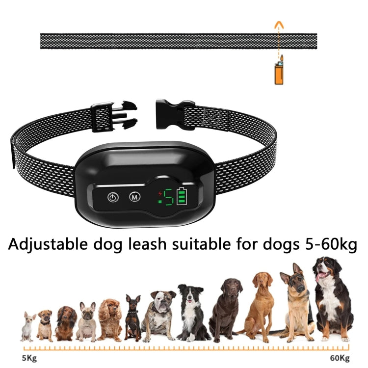 Anti-False Triggering Dog Bark Collar Water-resistant Bark Stopper with 5 Adjustable Sensitivity(White)
