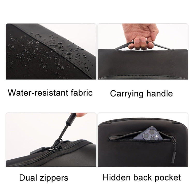 Cwatcun D123 Medium Multifunctional Photography Storage Pack Data Camera Digital Bag(Black)