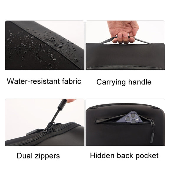 Cwatcun D123 Medium Multifunctional Photography Storage Pack Data Camera Digital Bag(Black)
