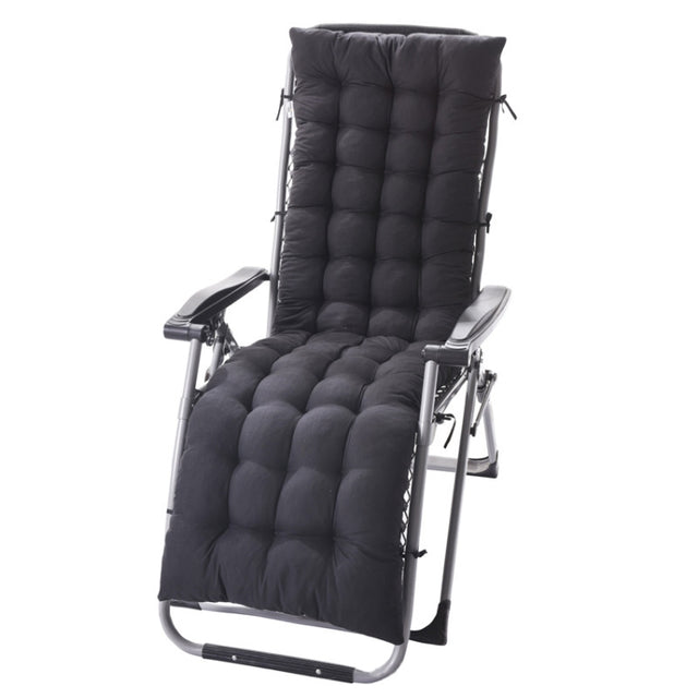 155x48x8cm Thickened Soft Home Recliner Cushions Garden Rocking Chair Cushions(Black)