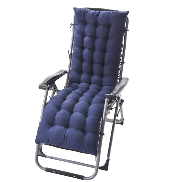 155x48x8cm Thickened Soft Home Recliner Cushions Garden Rocking Chair Cushions(Navy Blue)