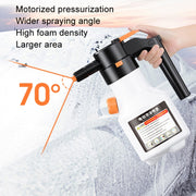 2L Car Wash Electric Foam Sprayer Rechargeable Pressurized PA Pot Electric Booster Sprayer(Grey)