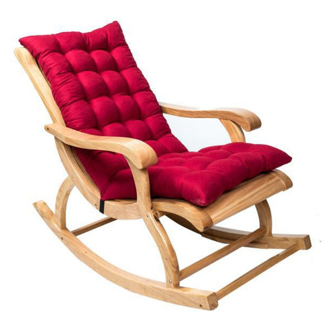 120x50x8cm Home Soft Lounger Cushion Garden Fabric Backrest Rattan Chair Cushion(Claret)