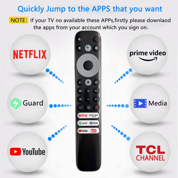 For TCL FMR1 Infrared Smart TV Remote Control
