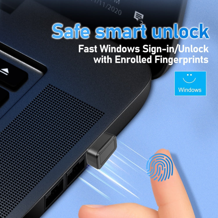 Windows Hello Fingerprint Reader Security Key for Windows 10 / 11(Black)