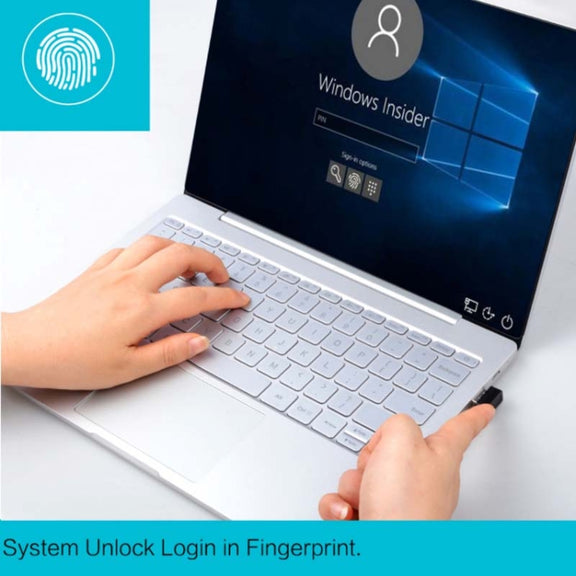 Windows Hello Fingerprint Reader Security Key for Windows 10 / 11(Black)