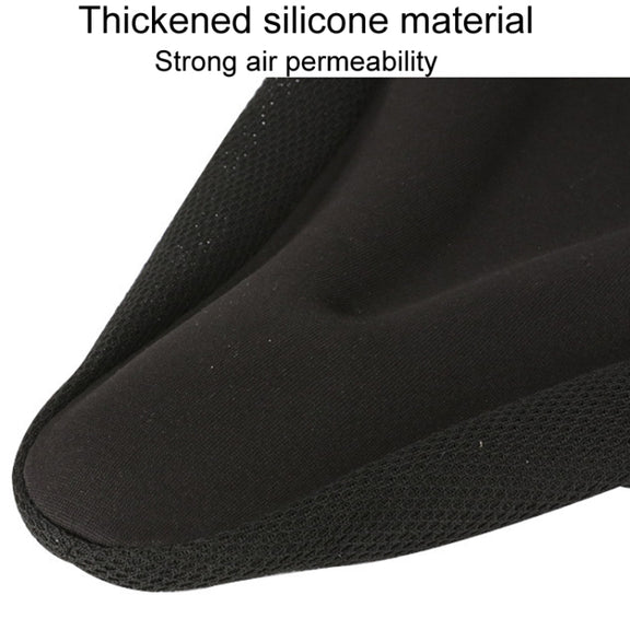 Mountain Bike Silicone Saddle Cover Cycling Stereo Saddle Gear(Black)