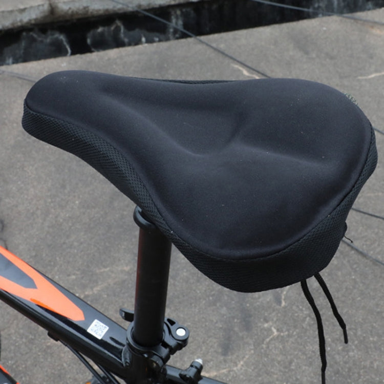 Mountain Bike Silicone Saddle Cover Cycling Stereo Saddle Gear(Black)