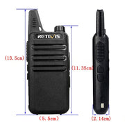 RETEVIS RT22 Hotel Mini Charging Two-Way Wireless Intercom Walkie Talkie(US Frequency with Plug)