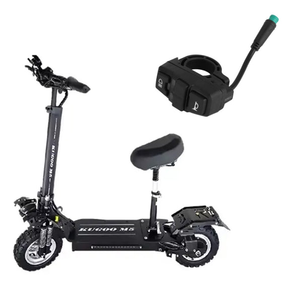 For KUGOO M5 AIMITE Electrical Scooter Horn Headlight Steering Control Three Function Switch(Black)