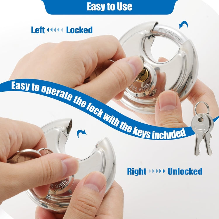 80mm Household Anti-Theft Rust-Proof And Water-resistant Pure Copper Core Round Padlock