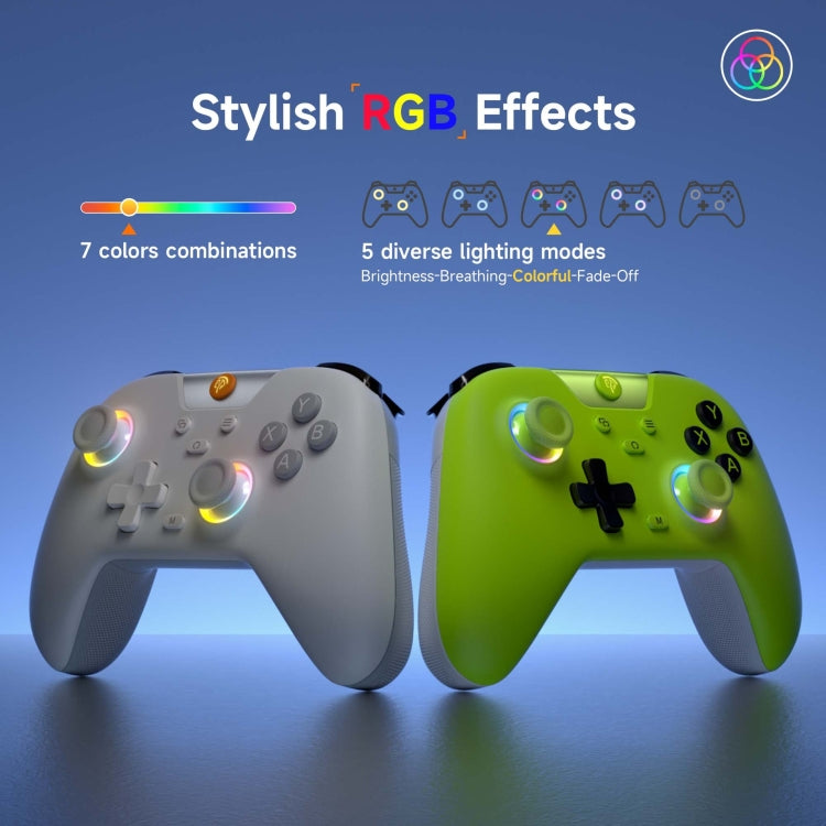EasySMX X05 Wireless Gamepad Hall RGB Effect Controller For PC / Phone / Switch / Steam Deck(White)