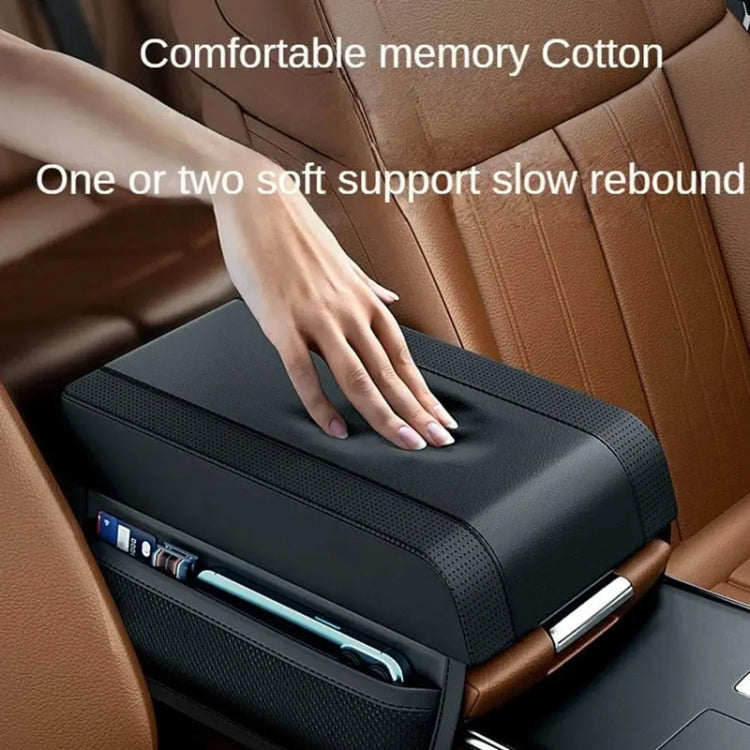 Car Armrest Box Heightening Pad Memory Foam Elbow Support(Black)