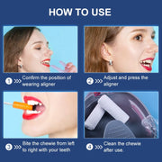 Fawnmum 2pcs /Box Handheld Hollow Cylinder Orthodontic Bite Sticks(Grape)