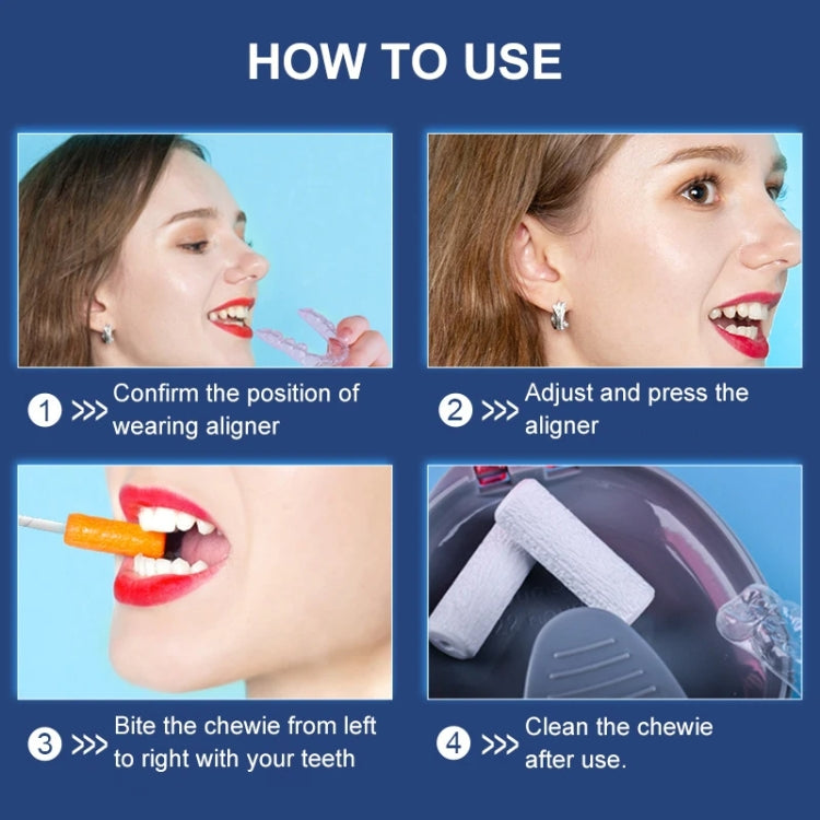 Fawnmum 2pcs /Box Handheld Hollow Cylinder Orthodontic Bite Sticks(Grape)