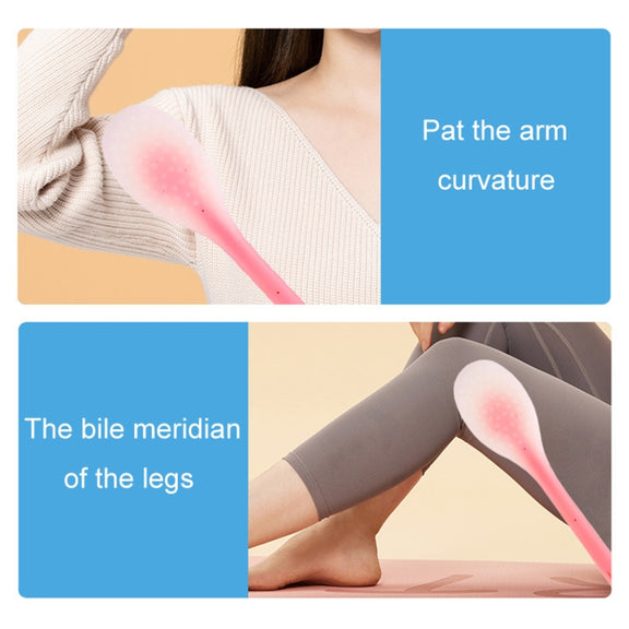Meridian Points Gua Sha Patting Board Silicone Palm Massage Whacker, Style: Green 32cm
