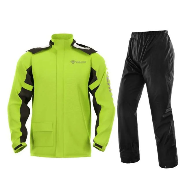 SULAITE Outdoor Motorcycle Riding Full Body Split Raincoat Suit, Size: XXXL(Green)