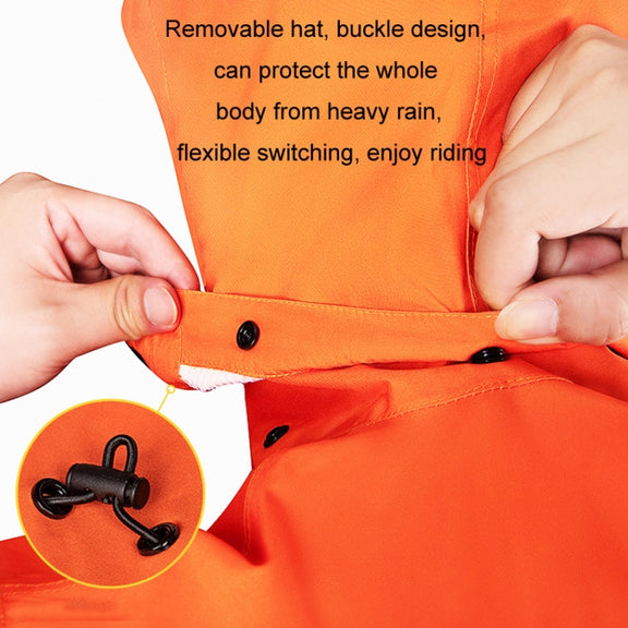 SULAITE Outdoor Motorcycle Riding Full Body Split Raincoat Suit, Size: XXL(Orange)