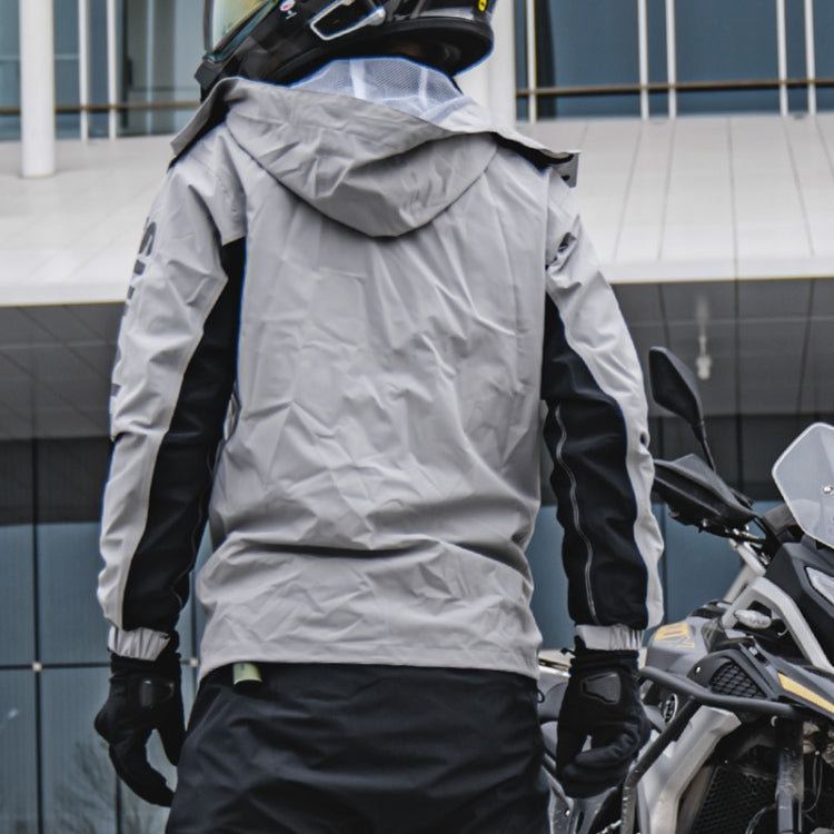 SULAITE Outdoor Motorcycle Riding Full Body Split Raincoat Suit, Size: XXXL(Gray)