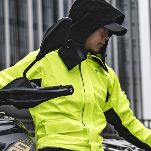 SULAITE Outdoor Motorcycle Riding Full Body Split Raincoat Suit, Size: L(Black)