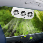 USB Plug-In Car Window Exhaust Fan Car Air Circulation Cooling Ventilation Fan, Color: Solar White