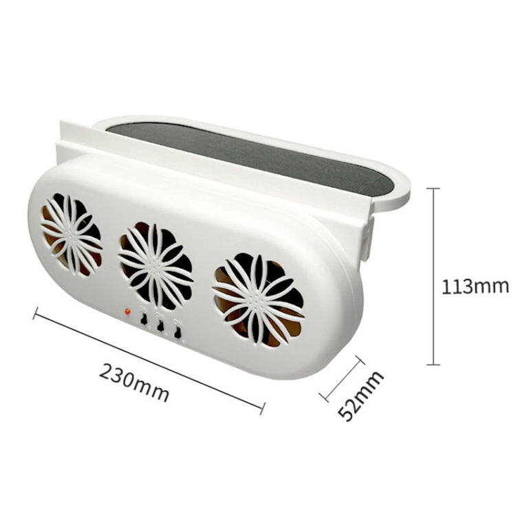 USB Plug-In Car Window Exhaust Fan Car Air Circulation Cooling Ventilation Fan, Color: Solar White