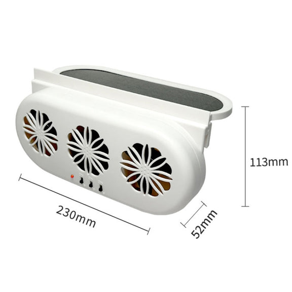 USB Plug-In Car Window Exhaust Fan Car Air Circulation Cooling Ventilation Fan, Color: Solar White