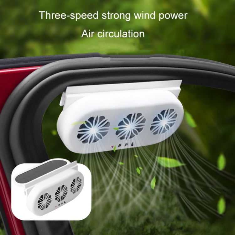 USB Plug-In Car Window Exhaust Fan Car Air Circulation Cooling Ventilation Fan, Color: Solar White
