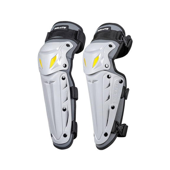 SULAITE Motorcycle Outdoor Riding Breathable Protective Equipment, Color: 2pcs /Set Knee Pads Gray