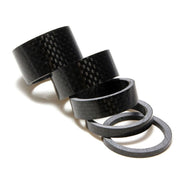 5pcs /Set Bicycle Carbon Fiber Gasket Fork Bowl Set Handlebar Pad 3/5/10/15/20mm