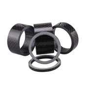 5pcs /Set Bicycle Carbon Fiber Gasket Fork Bowl Set Handlebar Pad 3/5/10/15/20mm