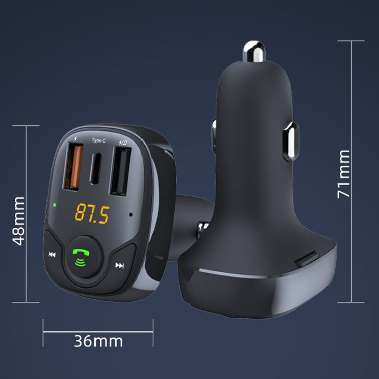 36W Car Bluetooth MP3 Player FM Transmitter Multifunctional Car Charger, Model: S-15PD