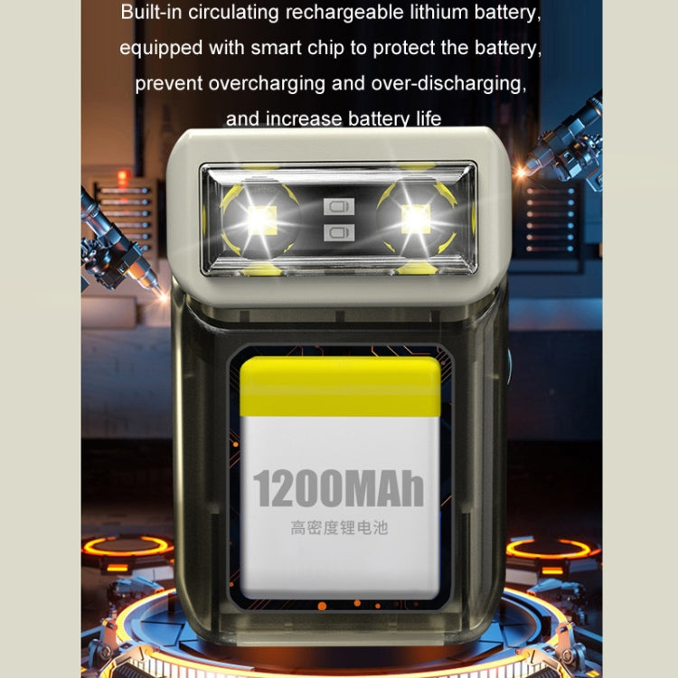 Mini Type-C Rechargeable Outdoor Keychain Light Flashlight(Lamp Head Rotatable Black)