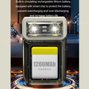 Mini Type-C Rechargeable Outdoor Keychain Light Flashlight(Lamp Head Rotatable Black)