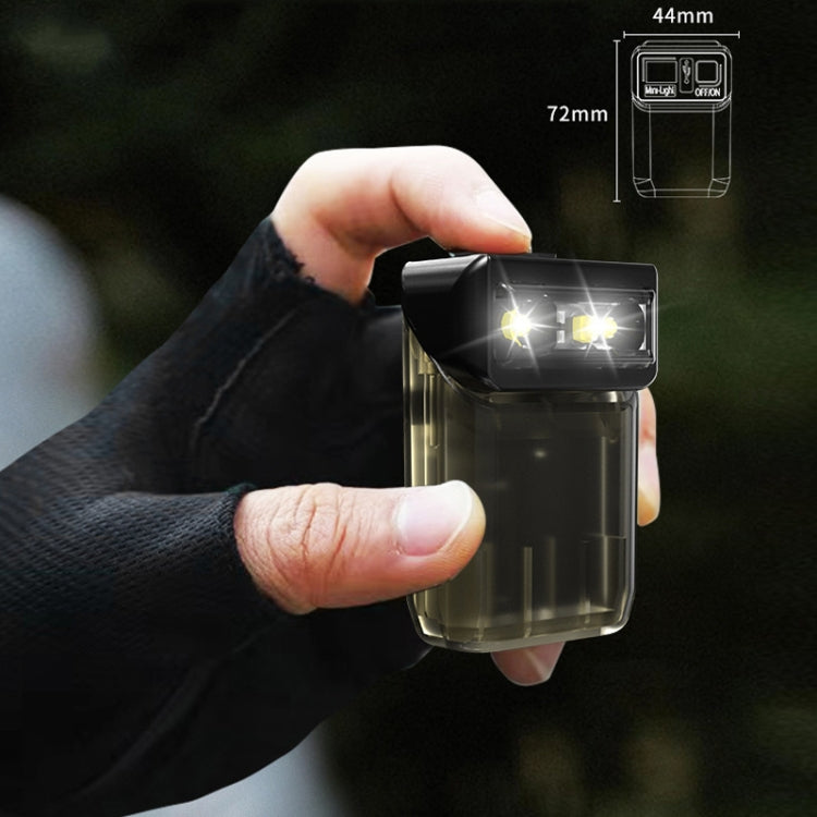 Mini Type-C Rechargeable Outdoor Keychain Light Flashlight(Lamp Head Rotatable Black)