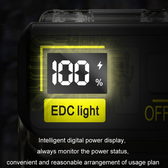 Mini Type-C Rechargeable Outdoor Keychain Light Flashlight(Lamp Head Rotatable Black)
