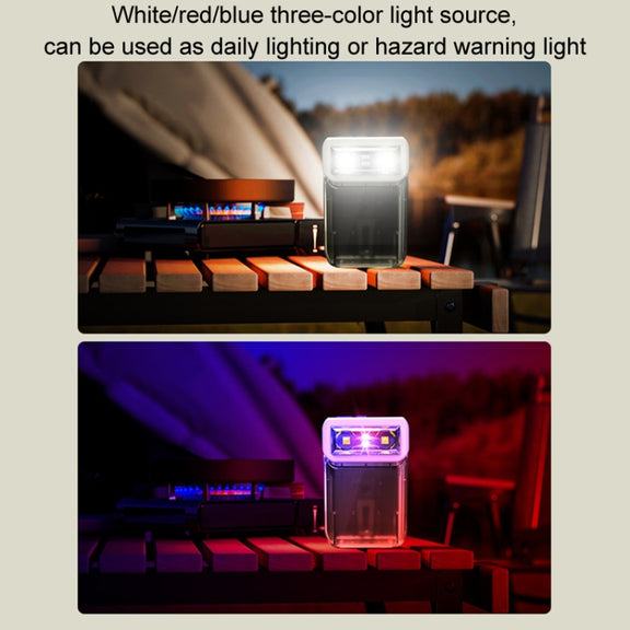 Mini Type-C Rechargeable Outdoor Keychain Light Flashlight(Lamp Head Rotatable Black)