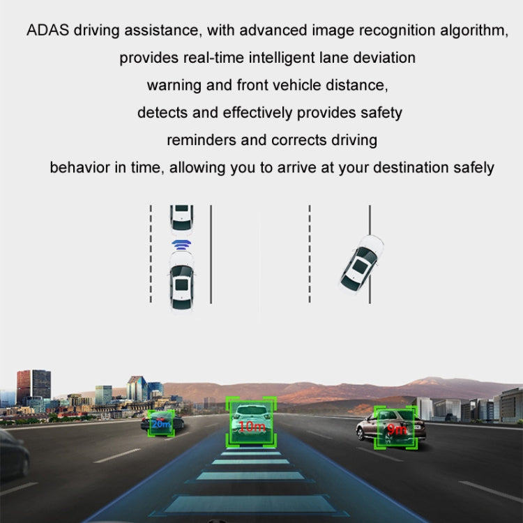 Android ADAS HD Night Vision 1080P USB Driving Recorder, Model: Single Lens(No Card)