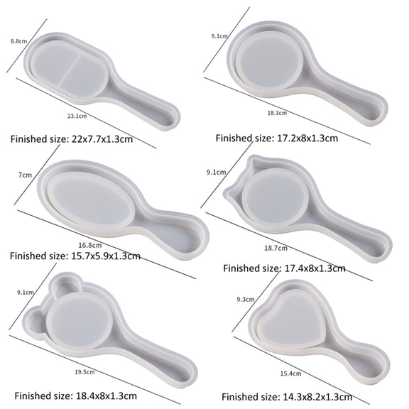 Air Cushion Comb Set Silicone Mold DIY Epoxy Resin Craft Making Mold, Spec: Small Oval 004