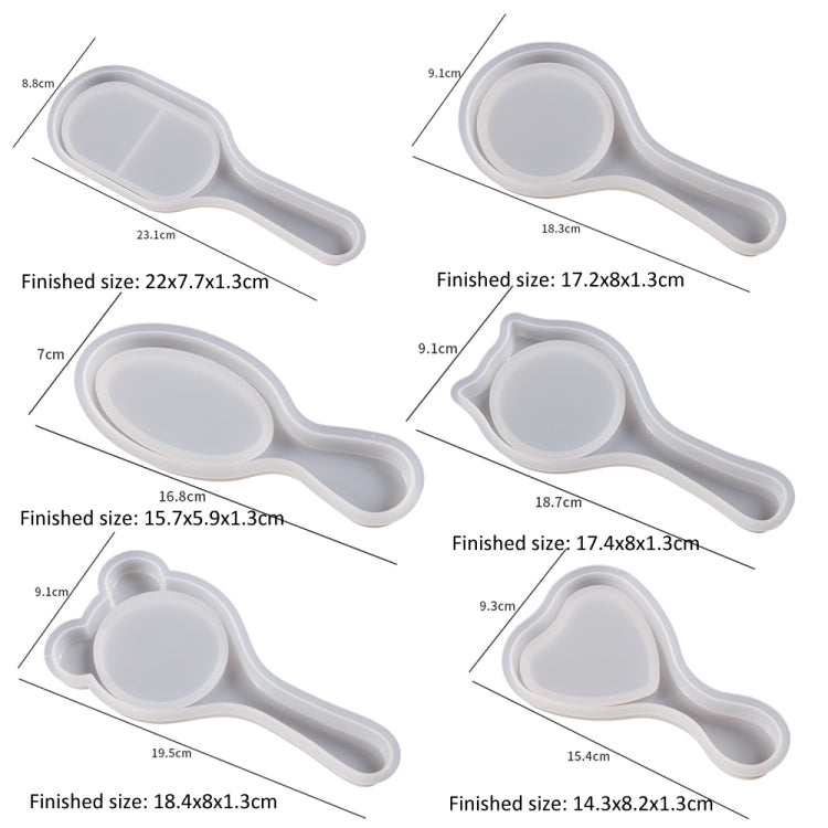Air Cushion Comb Set Silicone Mold DIY Epoxy Resin Craft Making Mold, Spec: Small Oval 004
