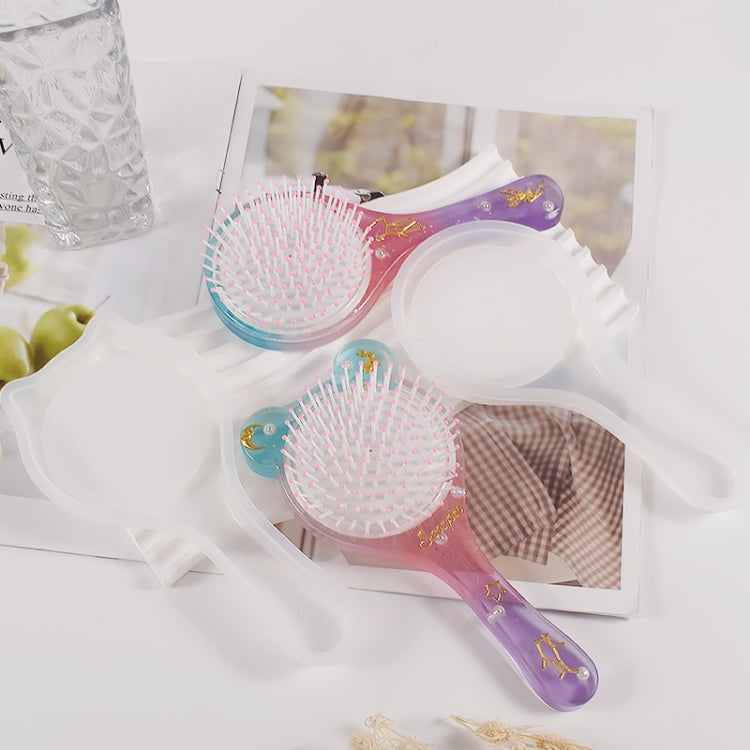 Air Cushion Comb Set Silicone Mold DIY Epoxy Resin Craft Making Mold, Spec: Small Oval 004