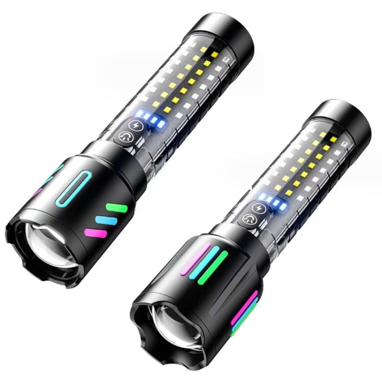 Type-C Rechargeable Outdoor Zoom Strong Laser Flashlight(520)