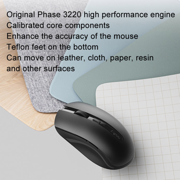 Rapoo M350G Bluetooth/2.4G Wireless Mouse Office Desktop Laptop Mute Mouse(White)