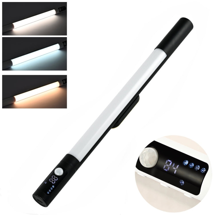 Rechargeable Under Cabinet LED Motion Sensor Night Light with Digital Display 1200mAH(Black)