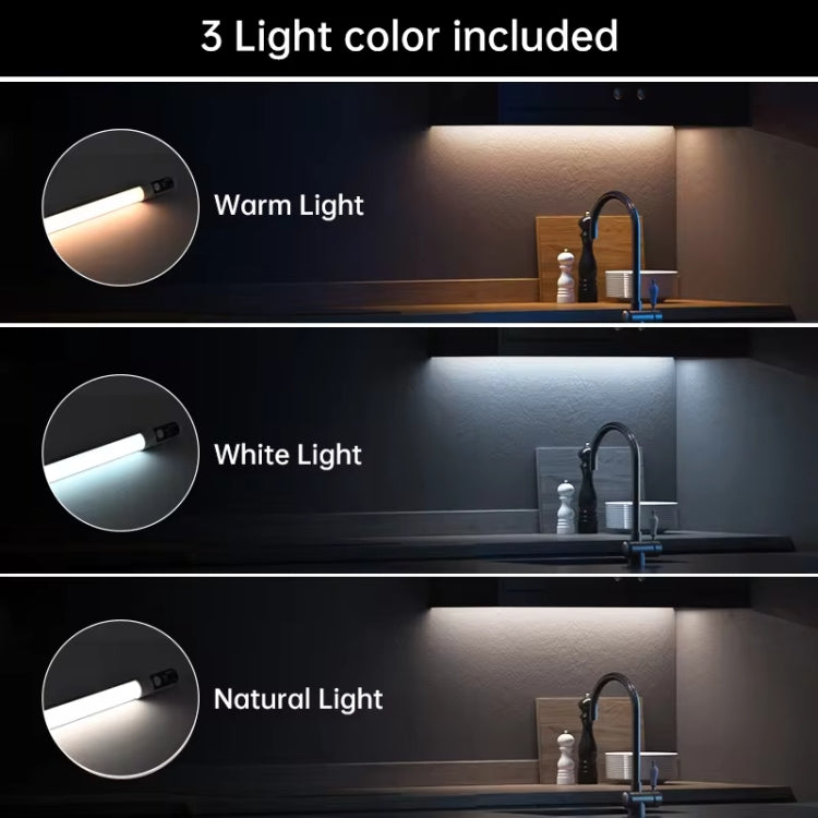 Rechargeable Under Cabinet LED Motion Sensor Night Light with Digital Display 1200mAH(Silver)