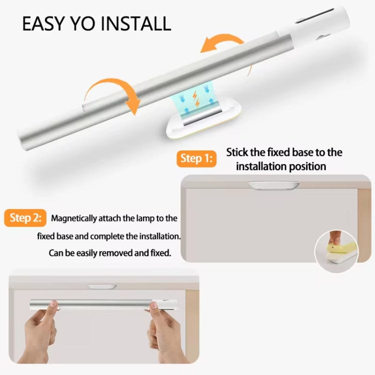 Rechargeable Under Cabinet LED Motion Sensor Night Light with Digital Display 1200mAH(Black)