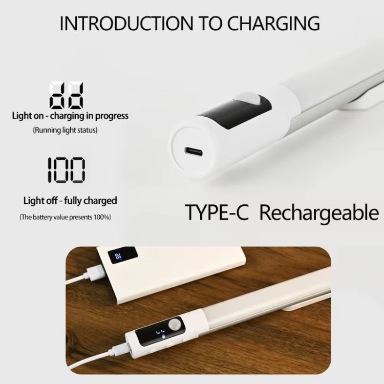 Rechargeable Under Cabinet LED Motion Sensor Night Light with Digital Display 1200mAH(Silver)