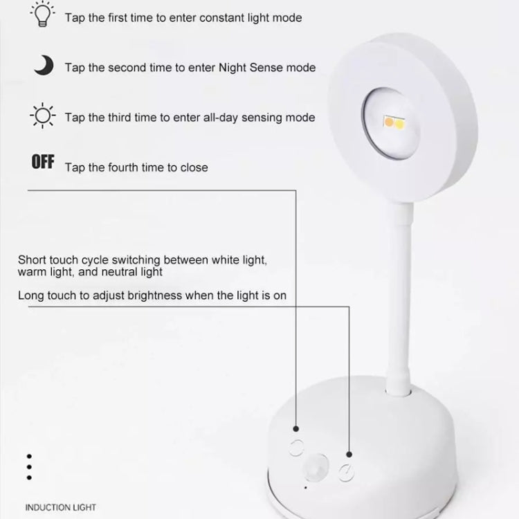 Rechargeable LED Motion Sensor Wireless Spotlight Dimmable Picture Light 2000mAH(Black)