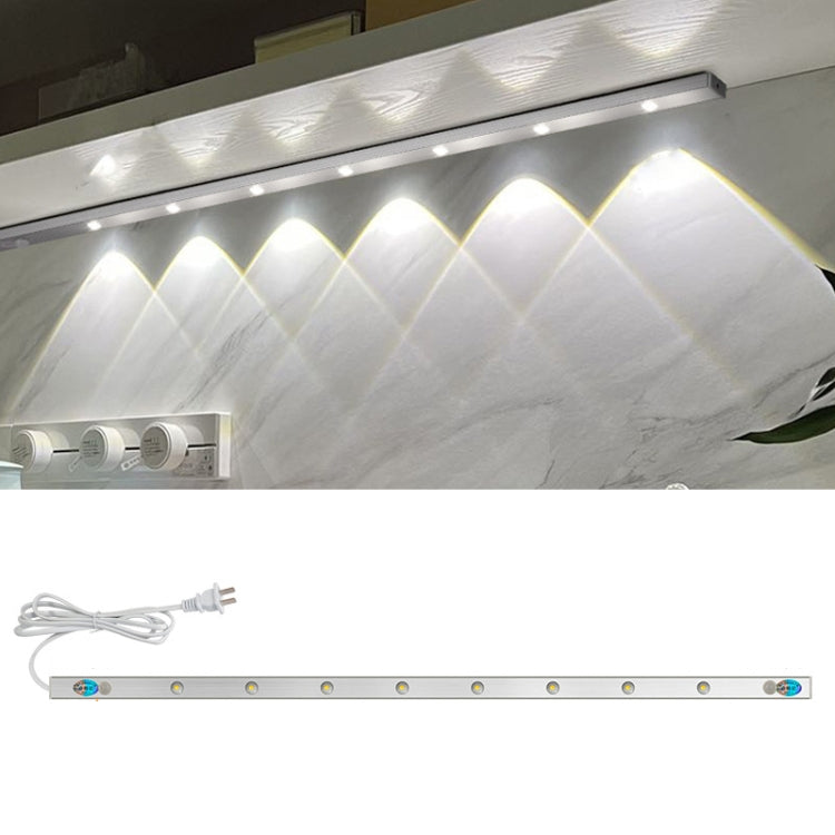 220V CN Plug Motion Sensor Wardrobe Cabinet Lamp LED Light Bar, Spec: White 80cm