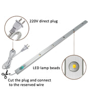 220V CN Plug Motion Sensor Wardrobe Cabinet Lamp LED Light Bar, Spec: White 80cm